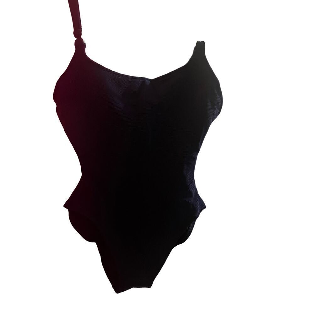 Ribbed Navy Baja Blue Swimsuit Size 8